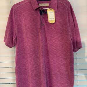 NWT Tommy Bahama Men's Pink Polo Shirt Size Large